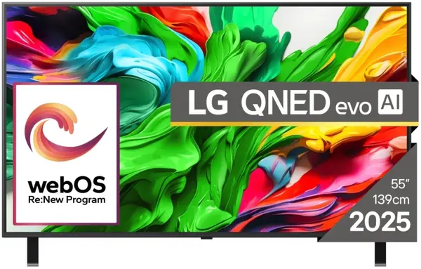 Televizor Smart LG – 55QNED85A3C, 55'', QNED, 4K, 120Hz Native/VRR 144Hz, FreeSync, Alpha 8 AI, negru