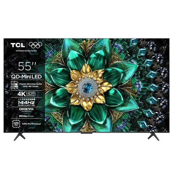 Televizor Smart Mini LED TCL 55Q6C, 139 cm, 4K, smart Google TV, Negru
