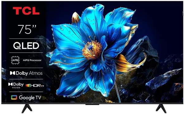 Televizor smart TCL - 75P79K, 75'', QLED, 4K, HDR10+, Bionic Color, Color Gamut 93% DCI-P3, Dolby Vision-Atmos, 2x10W+20W, negru
