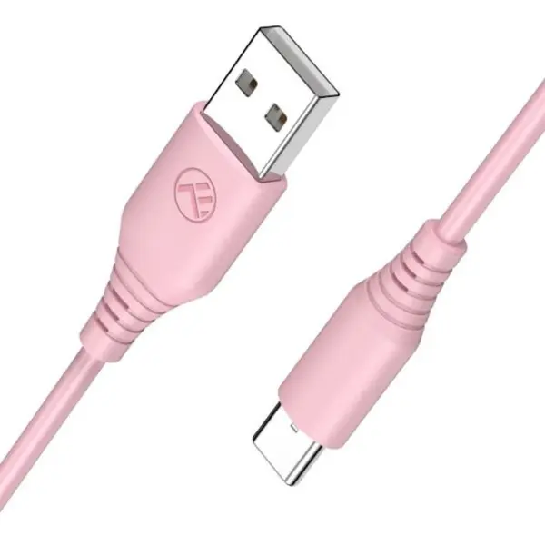 Tellur Cablu silicon Tellur USB to Type-C, 3A, 1m, Roz