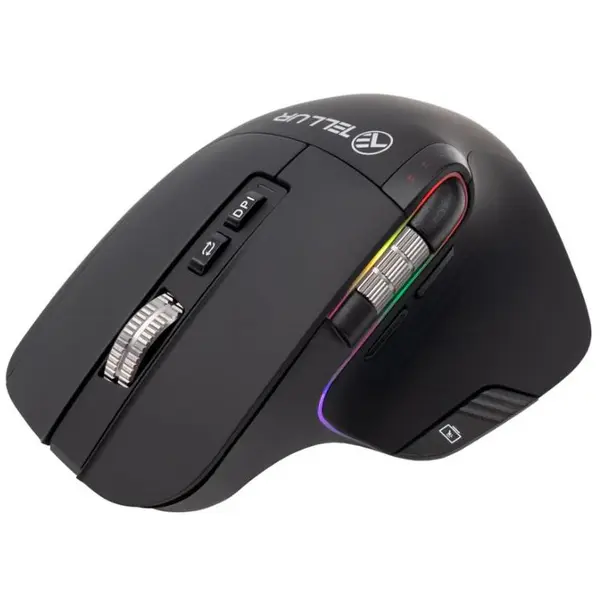 Tellur Mouse wireless Tellur Shade, Bluetooth, 3200 DPI, iluminare RGB, 8 butoane, Negru