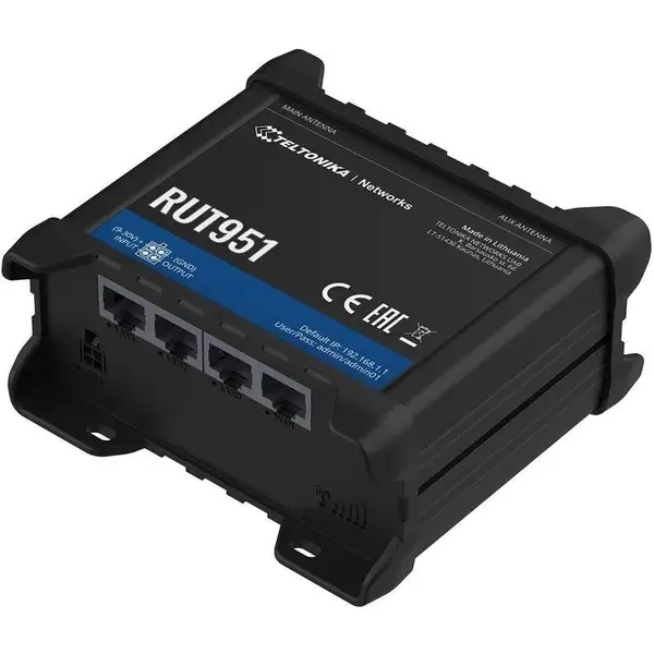 TELTONIKA Router Industrial Teltonika RUT951 LTE, 4G, Dual Sim, 1x WAN, 3x LAN