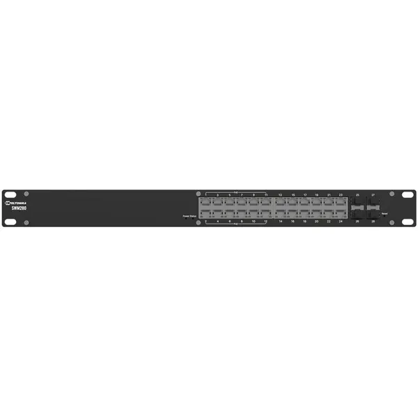 TELTONIKA Switch TELTONIKA, 24 porturi Gigabit, 12 PoE+, 4 SFP, Gestionat L2+