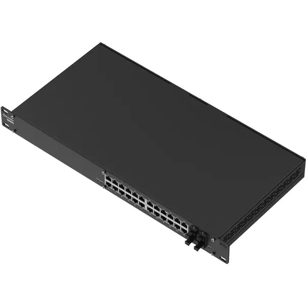 TELTONIKA Switch TELTONIKA NET SWITCH SWM281, 24 Porturi Gigabit, 4 Porturi SFP, Gestionabil