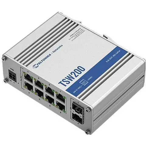 TELTONIKA Switch Teltonika PoE+ Switch, 8 porturi ethernet, 2 porturi SFP