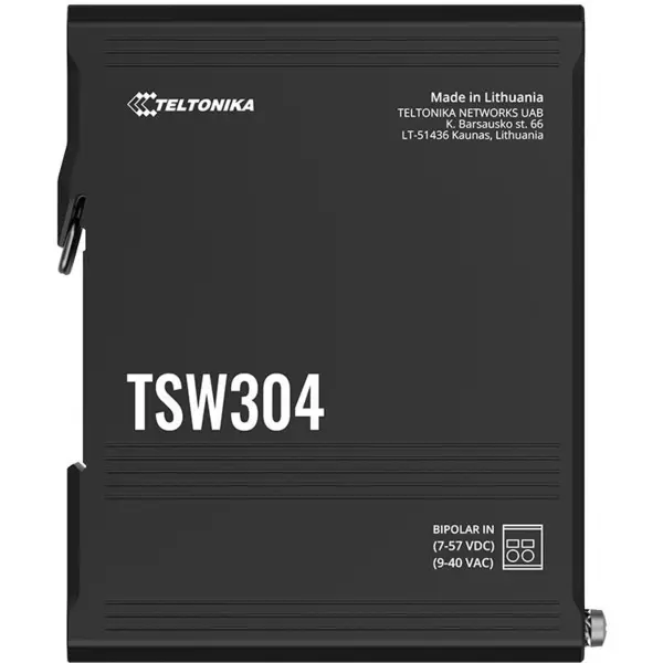 TELTONIKA Switch TELTONIKA TSW304, 4 porturi Gigabit, Industrial, Unmanaged