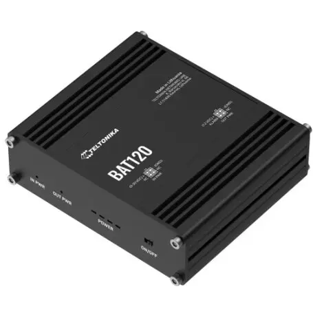 TELTONIKA UPS Teltonika BAT120, 22 VA, 4-pin DC, protectie supratensiune, carcasa aluminiu, functionare pana la 6 ore, Negru