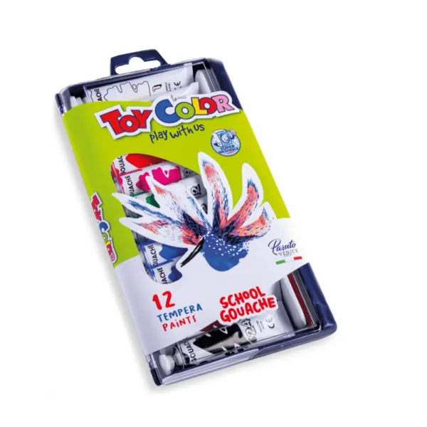 Tempera la tub Toy Color 12 ml 12 culori Tempera la tub Toy Color 12 ml 12 culori