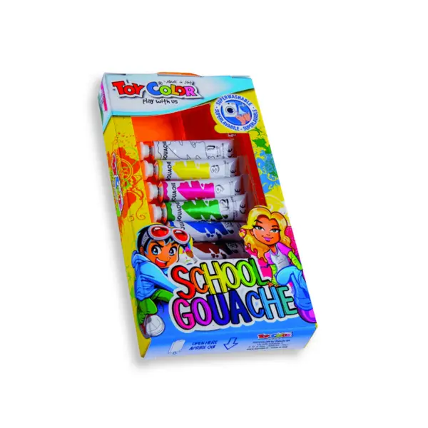 Tempera la tub Toy Color 7.5 ml 7 culori Tempera la tub Toy Color 7.5 ml 7 culori