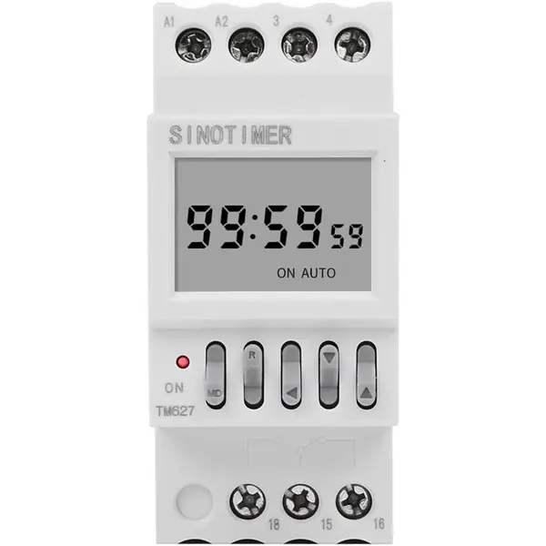 Temporizator 220V, monofazic sau trifazic, programabil 1 secunda pana la 99 de ore Releu de timp pentru ciclu automat infinit SINOTIMER TM627-2