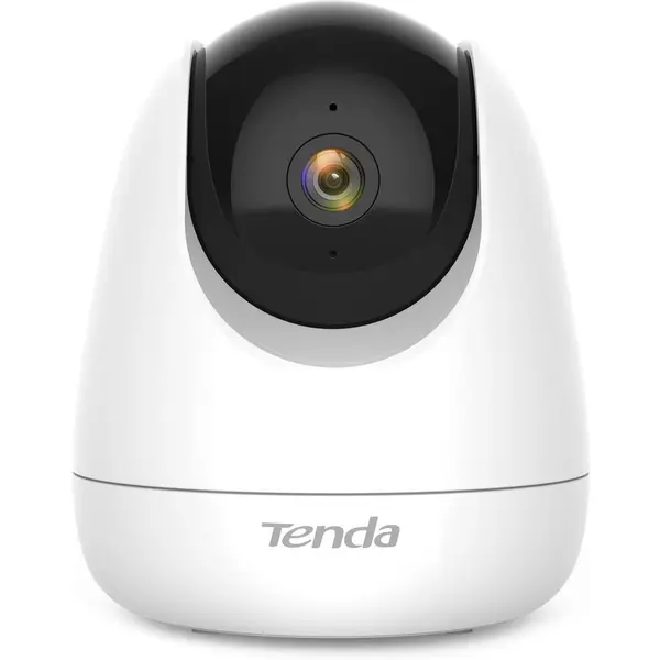 tenda Camera de supraveghere Smart Tenda CP6, 360 grade, 2K, functie Baby Monitor, Night Vision, Detectie/urmarire inteligenta, Two-Way Audio, Alarma sonora si luminoasa, Control Vocal, Card Micro-SD/Stocare in cloud, Obturator pentru initimitate, Alb