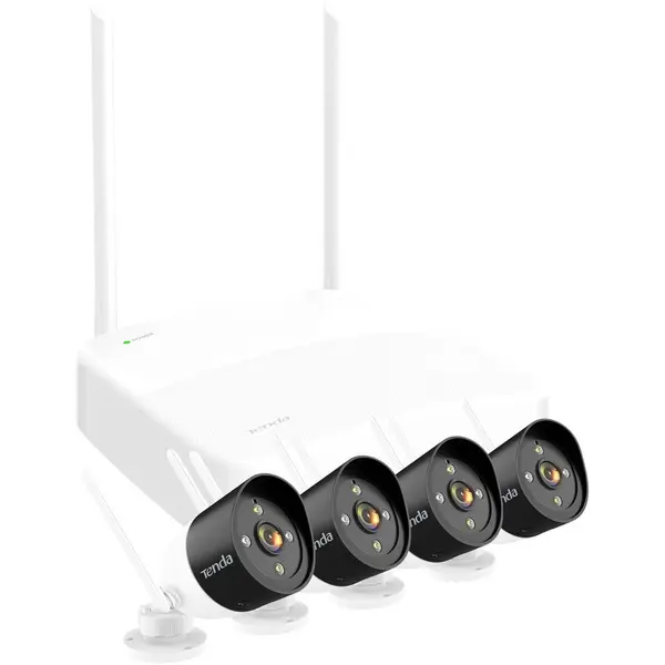 tenda NVR Kit supraveghere video wireless Tenda K4W-3TC, 4 camere de exterior, 3MP, Full HD, VGA, HDMI, USB 2.0, Retea, IP66
