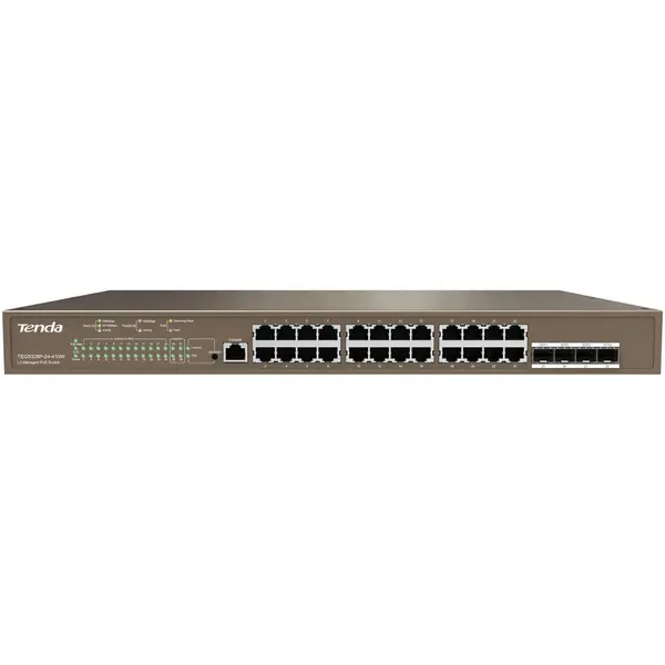 tenda Switch Tenda TEG5328P-24-410W, L3 Managed, 24-Port Gigabit, PoE