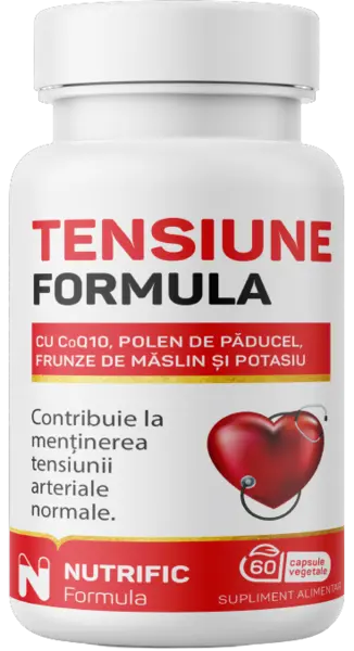 Tensiune Formula cu coenzima Q10, 60 capsule, Nutrific