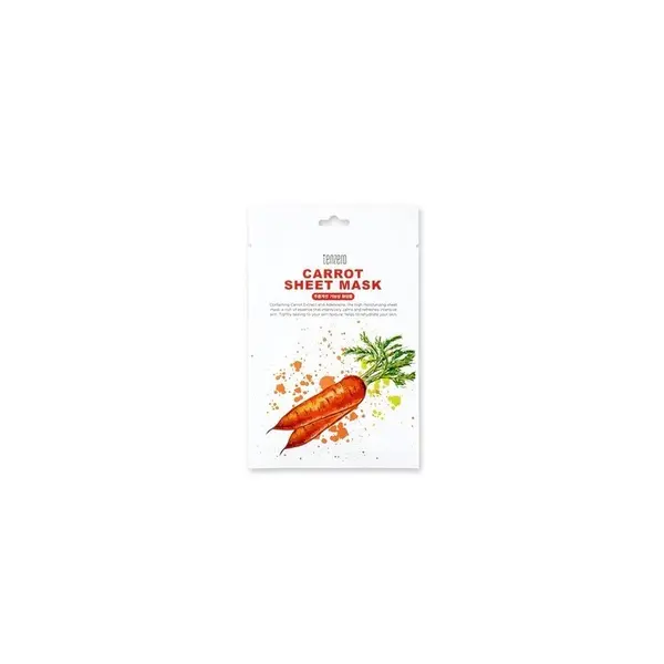 Tenzero Carrot Sheet Mask Mască de față cu extract de morcov Volum 25 g
