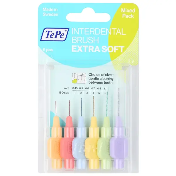 TePe Extra Soft perie interdentara amestec 6 buc