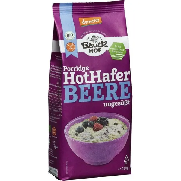 Terci de ovaz cu fructe de padure fara gluten, eco - 400 g