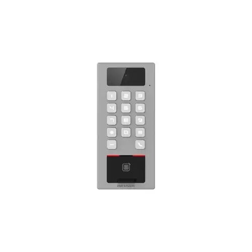 Terminal control acces si interfon cu camera, tastatura, card, Bluetooth, Wi-Fi, Alarma - HIKVISION DS-K1T502DBFWX-C