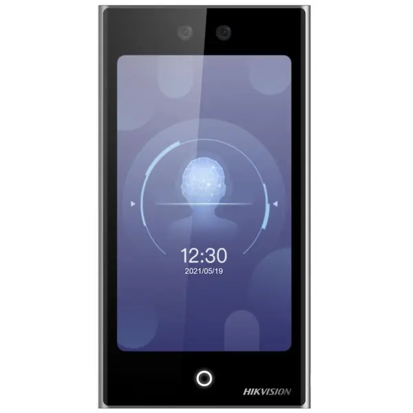 Terminal de control acces Hikvision DS-K1T673DWX, recunoastere faciala, ecran LCD 7 inch, 2MP, Microfon, Wi-Fi