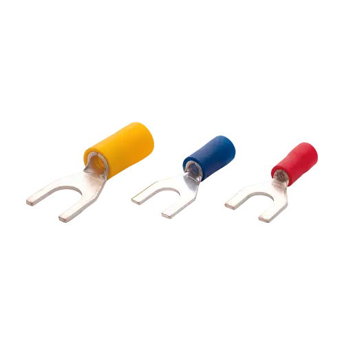 Terminale izolate tip furcă 1,5-2,5 mm², M3, set 200 buc. - Plastim PCK-302