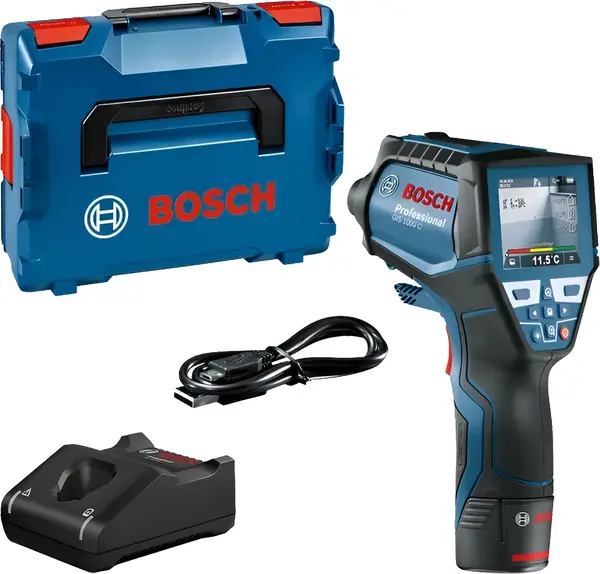 Termodetector Bosch - GIS 1000 C, 12 V, cu baterie și încărcător