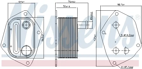 Termoflot radiator ulei (130x96x77) HYUNDAI ACCENT III, GETZ, I30, MATRIX; KIA CEE D, CEE D SW, CERATO, PRO CEE D, RIO II 1.5D 1.6D dupa 2004