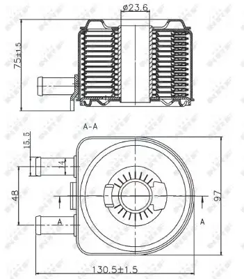 Termoflot radiator ulei (95x67x102, cu garnitura) CITROEN BERLINGO, C4 I, C5, C5 I, C5 II, C8, EVASION, JUMPER, JUMPY, XANTIA, XSARA, XSARA PICASSO; PEUGEOT 206, 206 SW, 306, 307, 307 SW, 406, 407 2.0