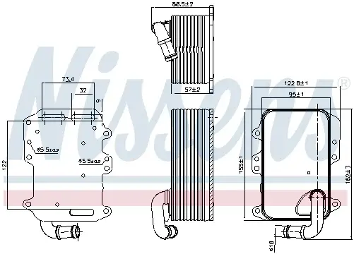 Termoflot radiator ulei AUDI A4, A4 ALLROAD, A5, A6, A6 ALLROAD, A7, A8, Q5, Q7; VW TOUAREG 3.0D intre 2007-2018