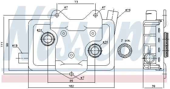 Termoflot radiator ulei (automatic manual; cu garnitura) MERCEDES SPRINTER 2-T (901, 902), SPRINTER 3-T (903), SPRINTER 4-T (904), V (638 2), VITO (638) 2.3 2.3D 2.9D intre 1995-2006