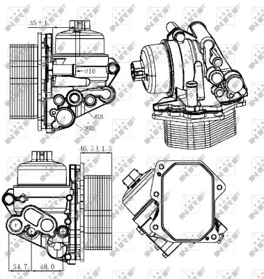 Termoflot radiator ulei (cu capac filtru ulei) CITROEN JUMPER; PEUGEOT BOXER 2.2D dupa 2006