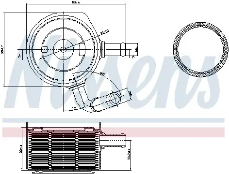 Termoflot radiator ulei (cu garnitura) DACIA LOGAN, LOGAN EXPRESS, LOGAN MCV; RENAULT CLIO, CLIO II, CLIO III, GRAND SCENIC II, KANGOO, KANGOO EXPRESS, LOGAN I, MEGANE II, MODUS 1.5D dupa 2001