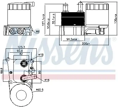 Termoflot radiator ulei (manual, cu capac filtru ulei) FORD C-MAX, FIESTA, FIESTA IV, FOCUS, FOCUS C-MAX, FOCUS II, GALAXY, MONDEO IV, S-MAX, TOURNEO CONNECT, TRANSIT CONNECT 1.8D intre 1998-2015