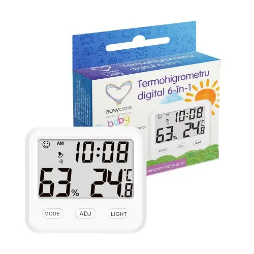 Termohigrometru digital Easycare baby 6in1 Zephyr Labs