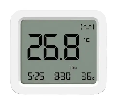 Termometru de camera si umiditate Xiaomi Mi Monitor 3 BHR9041GL, Bluetooth, Timp, Data, Nivel de confort (Alb)