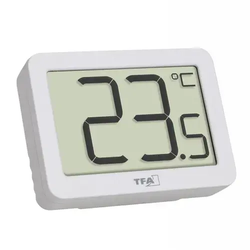 Termometru de camera TFA Dostmann 30.1065.02, cu suport magnetic (Alb)
