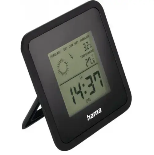 Termometru/Higrometru digital Hama Borneo, pentru interior (Negru)