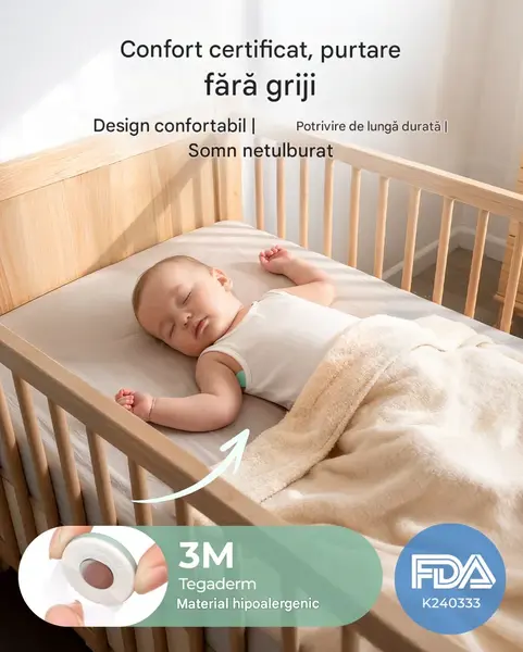 Termometru tip plasture inteligent pentru bebelusi Momcozy