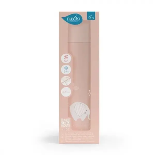 Termos din otel inoxidabil Nuvita English Rose cu 2 recipiente interne 400 ml