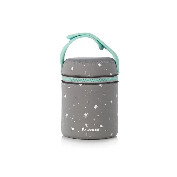 Termos mancare solida bebelusi, Jane, Din otel inoxidabil, 550 ml, Fara BPA, Cu gentuta din izopren, Mint