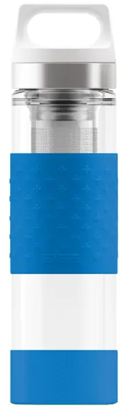 Termos Sigg Hot and Cold - din sticla, albastru deschis, 0.4 L