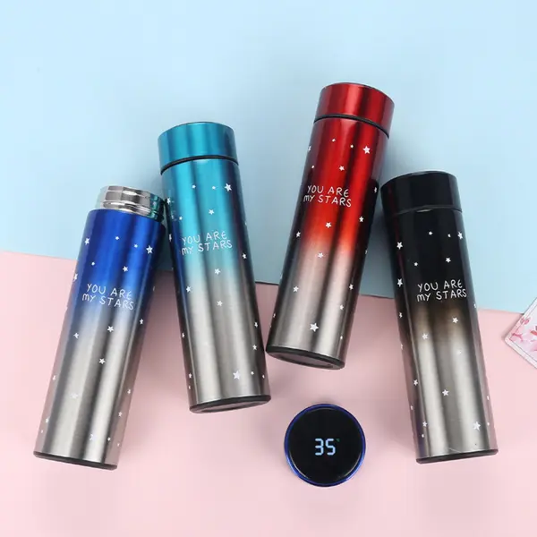 Termos Smart cu afisaj LED, Inox, 500 ml