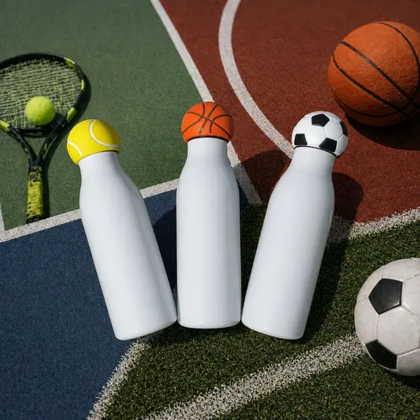 Termos sport, cu capac de minge TBP25 Bidon cu caoac minge baschet