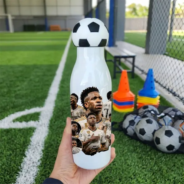 Termos sport personalizat, cu capac de minge fotbal TBP32