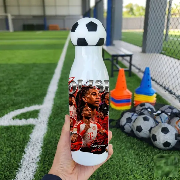 Termos sport personalizat, cu capac de minge fotbal TBP33