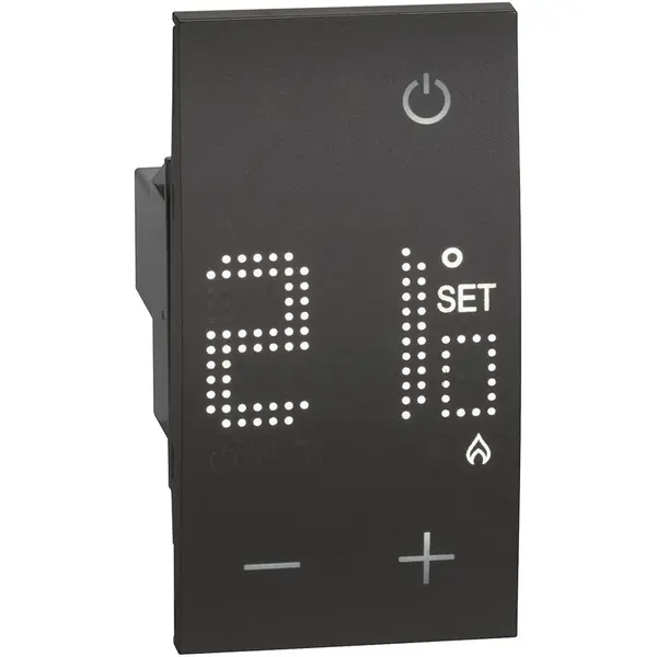 Termostat electronic de camera 2 module Bticino Living Now KG4441, negru