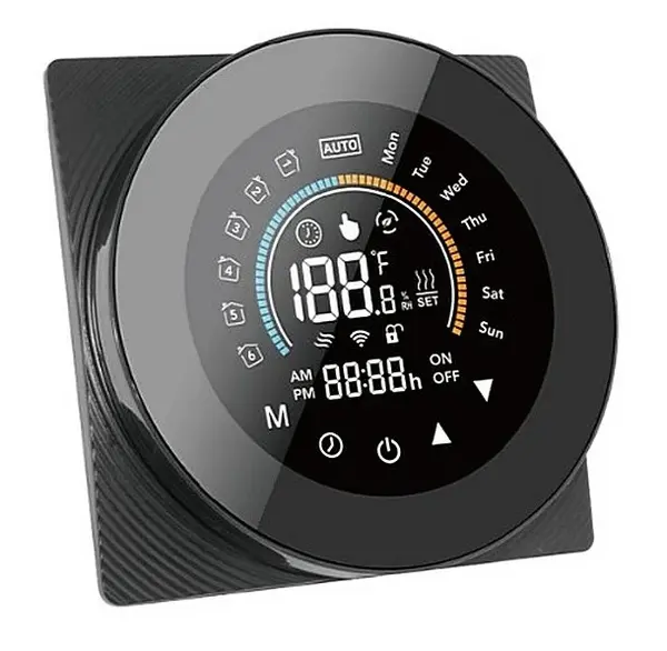 Termostat inteligent WiFi SmartWise Color, compatibil cu aplicatia eWeLink, tip C (Contact Uscat) ecran tactil LCD color, SMW-TER-CB-COL