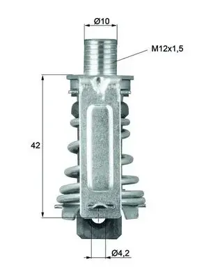Termostat lichid racire (70 C) potrivit FIAT 126; FSO 126P 0.6 0.65 0.7 09.72-09.00