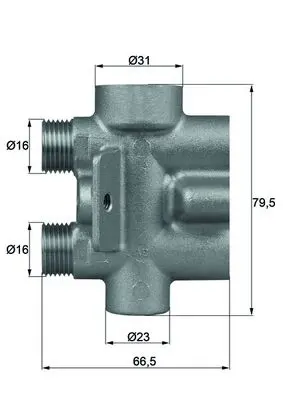 Termostat lichid racire (75 C, in carcasa) potrivit AUDI Q7, R8; VW TOUAREG 3.0D-5.2 10.02-08.15