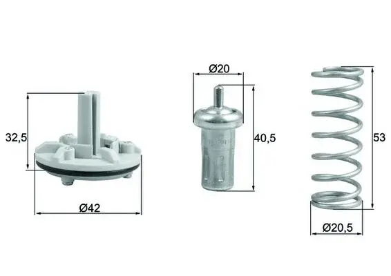 Termostat lichid racire (80 C) potrivit AUDI A1; SEAT ALHAMBRA, IBIZA IV, IBIZA IV SC, IBIZA IV ST; SKODA FABIA II; VW BEETLE, CC B7, EOS, GOLF PLUS V, GOLF V 1.4 1.4ALK 1.4CNG 11.05-07.18