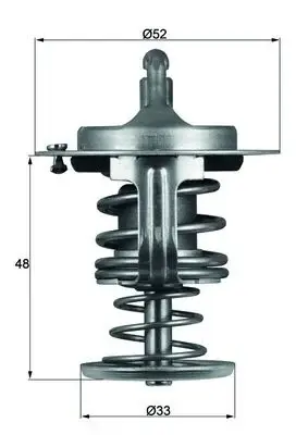 Termostat lichid racire (80 C) potrivit CITROEN C4 GRAND PICASSO I; DAIHATSU CHARADE VIII, COPEN, CUORE VI, CUORE VII, EXTOL, MATERIA, SIRION, TERIOS, YRV; SUBARU JUSTY IV 1.0-2.0D 04.99-